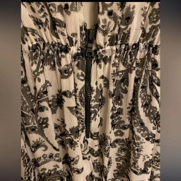 ALICE + OLIVIA Silk Paisley Beaded Dress Size S - Picture 8 of 12